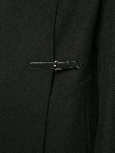 Shop Onefifteen Buckled Duffle Coat In Black