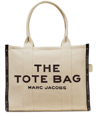 Shop Marc Jacobs The Large Tote Bag In Neutrals