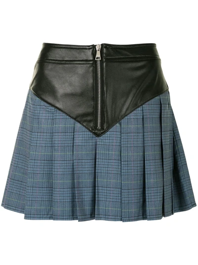 Shop Natasha Zinko Panelled Pleated Mini Skirt In Black