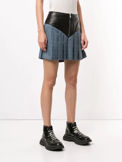 Shop Natasha Zinko Panelled Pleated Mini Skirt In Black