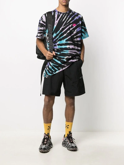 Shop Nike Tie-dye-print Cotton T-shirt In Black