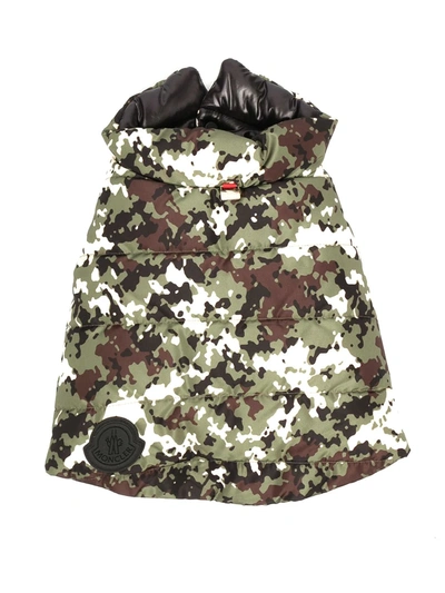 Shop Moncler Camouflage Print Dog Vest In Green