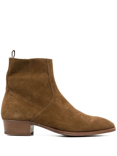 Shop Represent Suede Ankle Boots In Brown