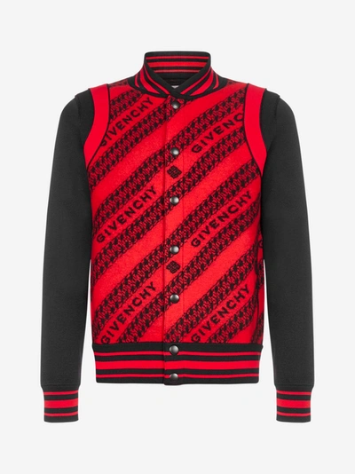 Shop Givenchy All-over Logo Wool Bomber Jacket