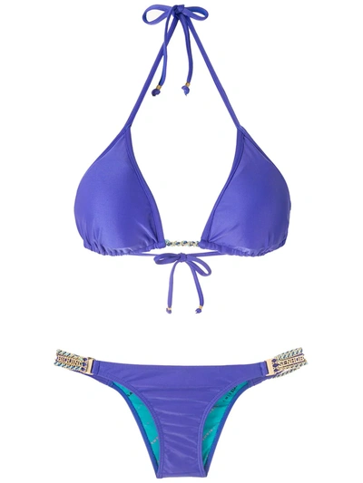 Shop Amir Slama Senhor Do Biquíni Bikini Set In Blue