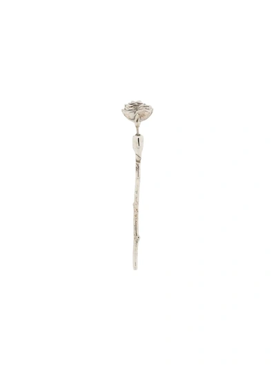 Shop Alan Crocetti Rose Earring In Silver
