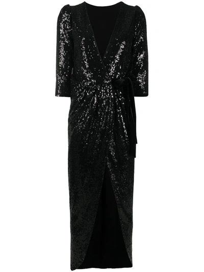 Shop Alchemy Lia Sequin-embellished Dress In Black