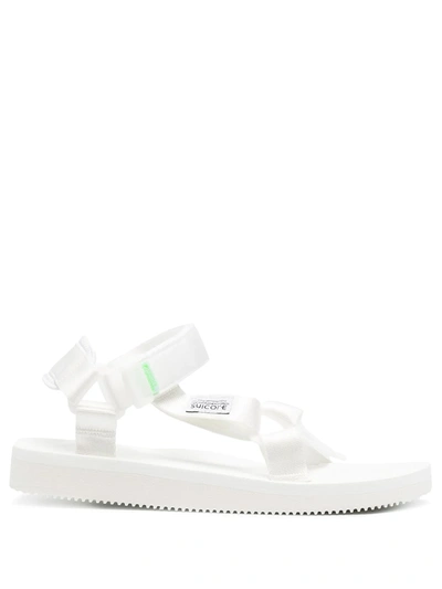 Shop Suicoke Depa-cab Logo Patch Sandals In White
