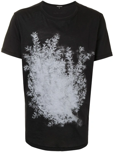 Shop Ann Demeulemeester Foliage Print Cotton T-shirt In Black