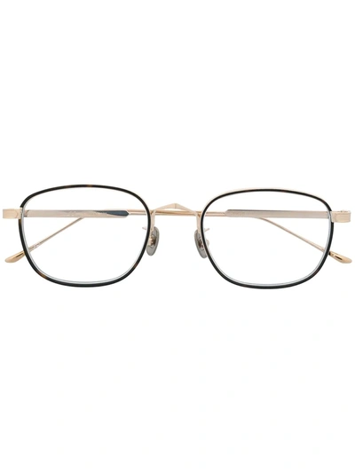 Shop Cartier C Decor Round Frame Glasses In Gold