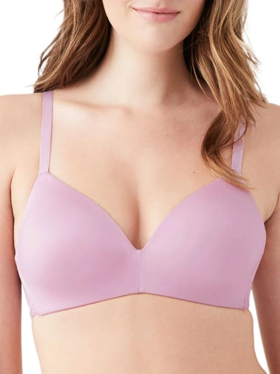 Shop B.tempt'd By Wacoal Future Foundations Wire-free Lace T-shirt Bra In Dawn Pink