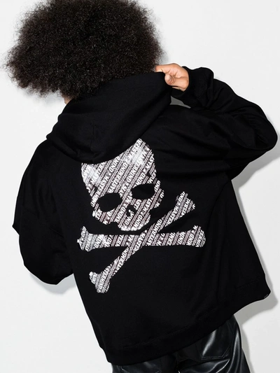 Shop Mastermind Japan Logo Print Cotton Hoodie In Black