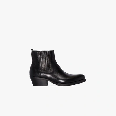 Shop Our Legacy Worn-in Centre Leather Boots In Black
