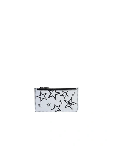 Shop Dolce & Gabbana Zipped Credit Card Holder In White