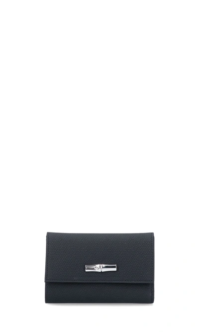 Shop Longchamp Wallet In Black