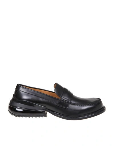 Shop Maison Margiela Loafers In Black Leather
