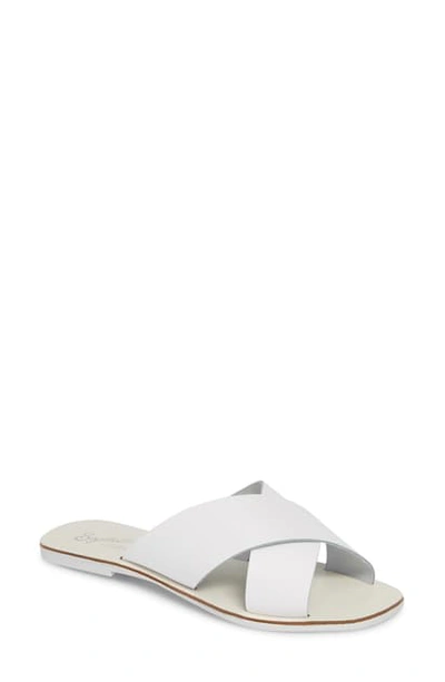 Shop Seychelles Total Relaxation Slide Sandal In White Leather