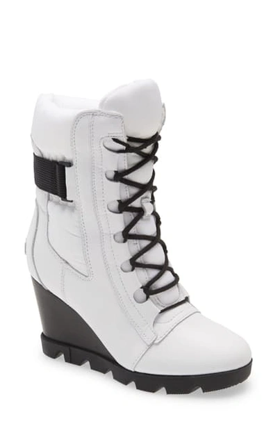 Women's wedge mid shop waterproof leather boots