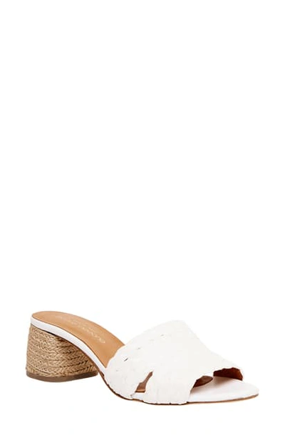 Shop Andre Assous Cadyn Slide Sandal In White Fabric