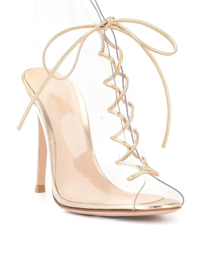 Shop Gianvito Rossi Helmut Lace-up Boots In Gold