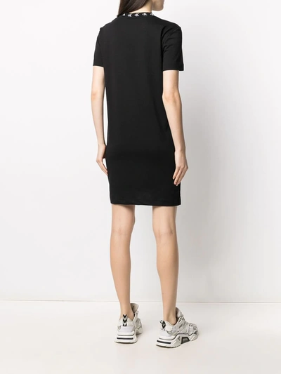 Shop Calvin Klein Jeans Est.1978 Logo Embroidered T-shirt Dress In Black