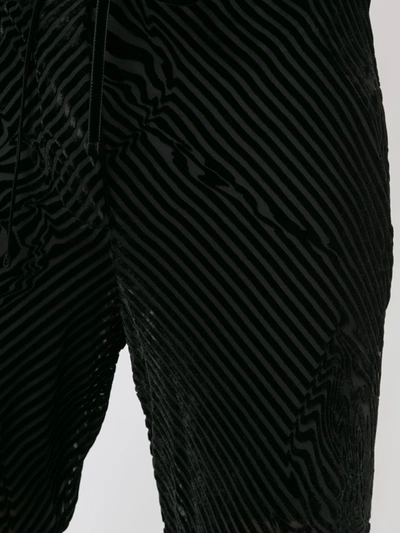 Shop Ann Demeulemeester Psychedelic Stripe Velvet Skinny Trousers In Black