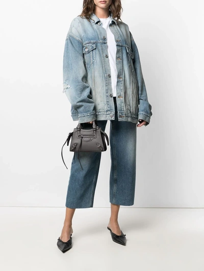 Shop Balenciaga Mini Neo Classic City Tote Bag In Grey