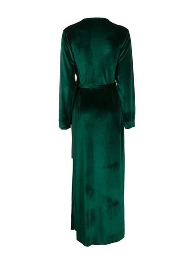 Shop Gilda & Pearl Long-length Belted Robe In Green