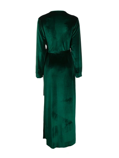 Gilda & Pearl Saratoga Emerald Velvet Robe In Green