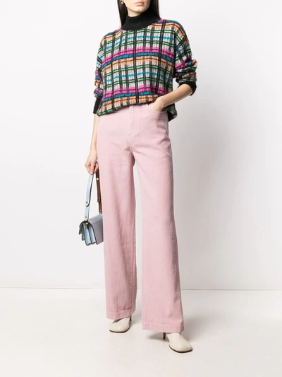 Shop Essentiel Antwerp Whipped High-waisted Corduroy Trousers In Pink