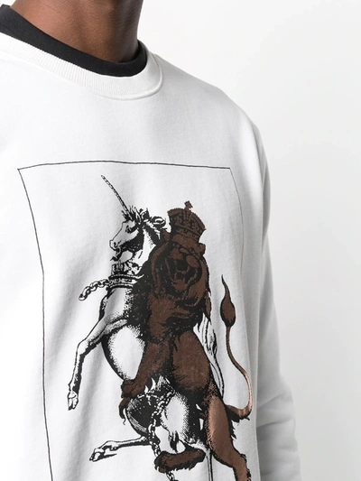 Shop John Richmond Graphic-print Sweatshirt In White