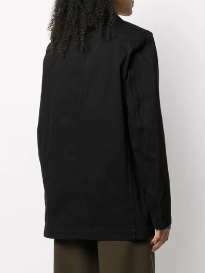 Shop Lemaire Oversize Double-breasted Jacket In Black