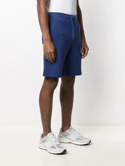 Shop Polo Ralph Lauren Logo-print Track Shorts In Blue