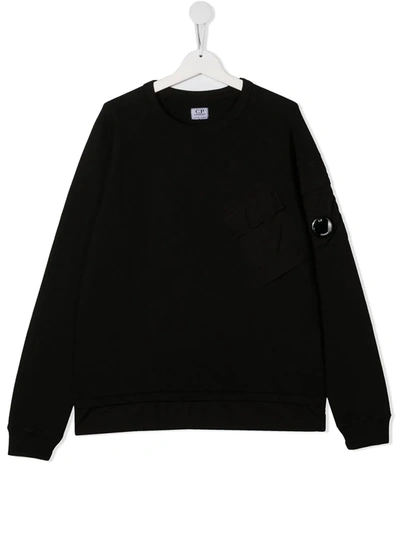 Shop C.p. Company Teen Sweatshirt In Black