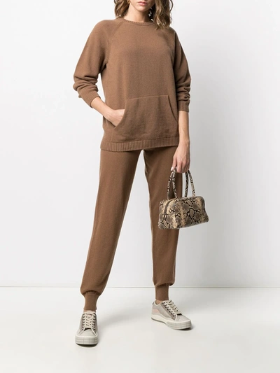 Shop Ami Amalia 3d Merino Wool Jumper In Brown