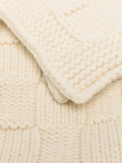Shop Ami Amalia Knitted Blanket In Neutrals