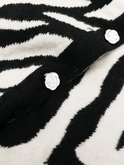 Shop Ami Amalia Zebra Merino-knit Pillowcase In Black