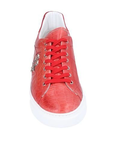 Shop Philipp Plein Sneakers In Red