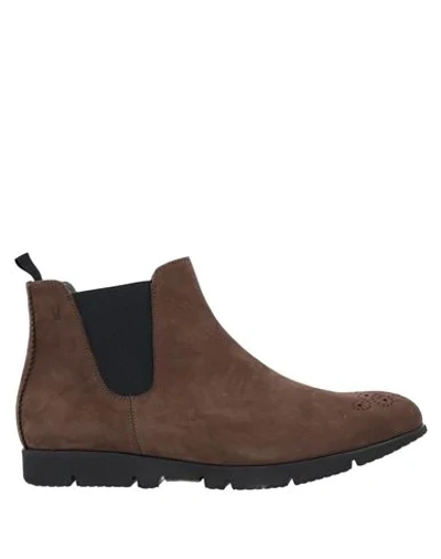 Shop Moreschi Ankle Boots In Dark Brown