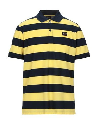 Shop Paul & Shark Polo Shirts In Yellow