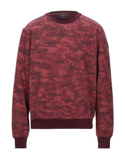 Shop Paul & Shark Man Sweatshirt Rust Size Xxl Cotton