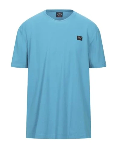Shop Paul & Shark T-shirts In Azure