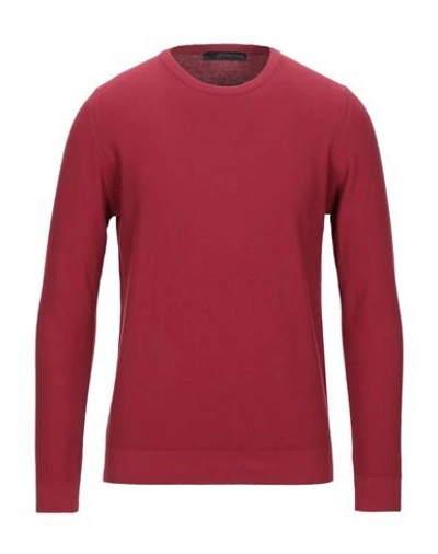 Shop Jeordie's Sweaters In Brick Red