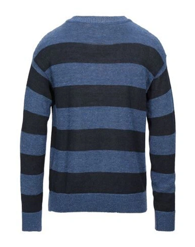Shop Lardini Man Sweater Blue Size 38 Linen, Silk
