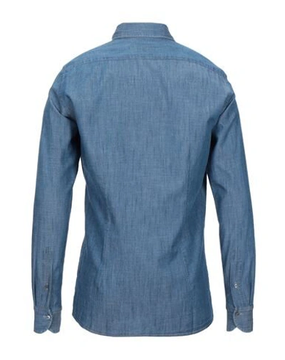 Tagliatore Denim Shirts In Blue