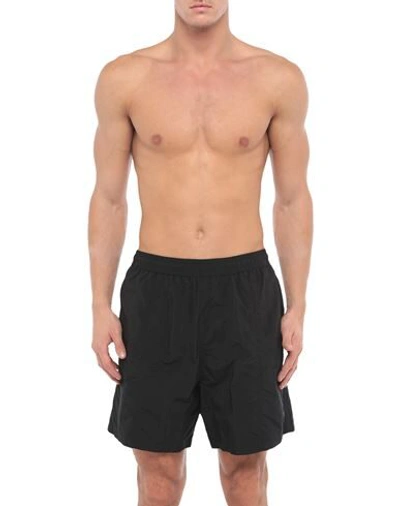 Shop Ami Alexandre Mattiussi Man Swim Trunks Black Size S Polyamide