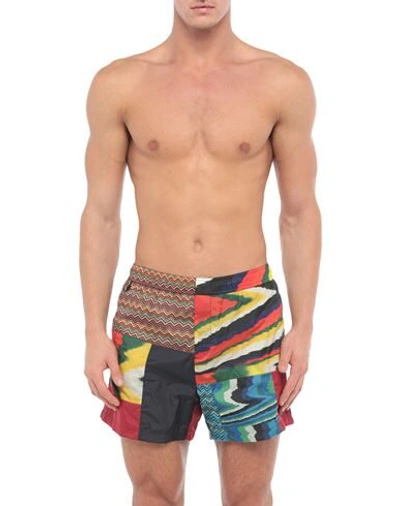 Shop Missoni Mare Man Swim Trunks Red Size Xxl Polyamide