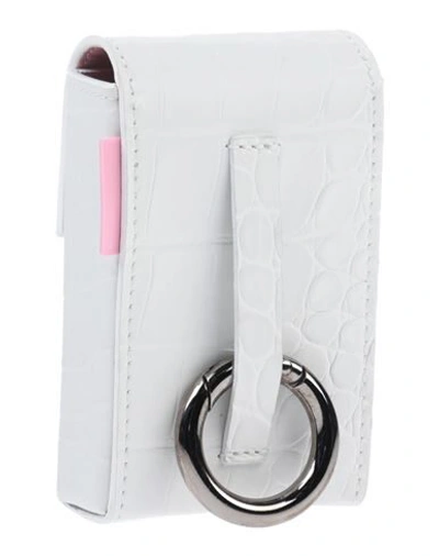 Shop Tubici Woman Key Ring White Size - Soft Leather