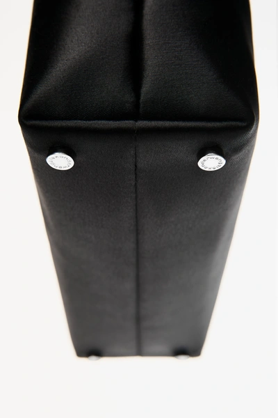 Alexander Wang Heiress Satin Pouch With Crystal Logo In Black