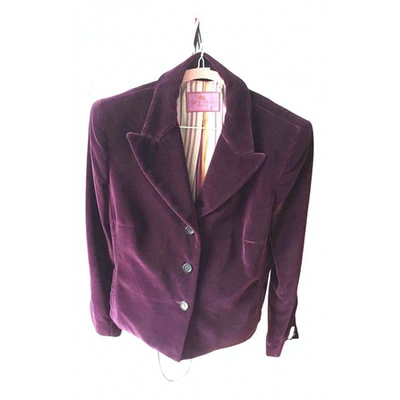 Pre-owned Etro Purple Velvet Jacket